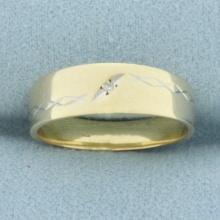 Diamond Cut Diamond Band Ring In 14k Yellow Gold