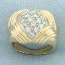 Designer L. Priori Celia Diamond Ring In 14k Yellow Gold
