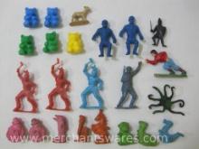 Rubber and Molded Plastic Toys includes Diener Industries Clown Erasers, MPC Soldier and Ring Hand