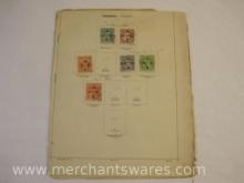 Vintage Indian Foreign Postage Stamps from Cochin, Nepal, Gwalior and more, mostly canceled, 3 oz