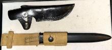 Canadian Military Bayonet Scabbard and Remington Marked Leather Sheath