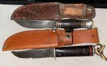 Vintage Remington Fixed Blade Knifes with Sheaths- RH84-Rh71