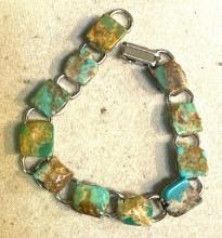 7" Royston Turquoise Stainless Steel Bracelet