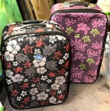2 Hawaiian Print Luggage