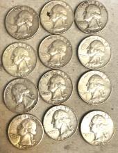 12 Silver Quarters 1960-64