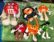6 Stuffed M&M Toys