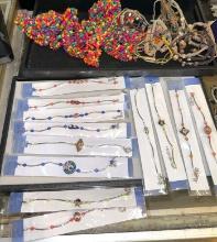 12 New Beaded Bracelets and 24 Assorted wood Bead Bracelets