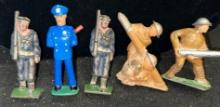 Vintage Barclay Manoil Tin Military and Police Figures