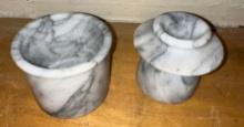 Alabaster Carved Goblet and Goblet Holder