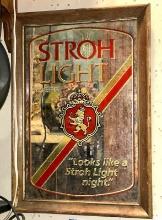 VTG Stroh Light Beer Mirror 21" Long