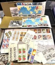 2 Sets of WW2-50th Anniversary Stamps, 20 US Blocks of 4 Stamps and Block of 10 US Stamps