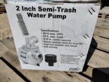 Unused 2'' Semi-Trash Water Pump