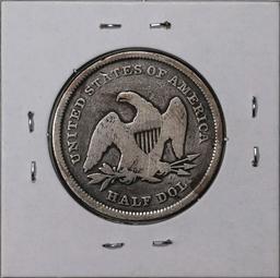 1839 No Drapery Seated Liberty Half Dollar Coin