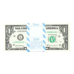 Pack of (100) Consecutive 2017 $1 Federal Reserve STAR Notes San Francisco