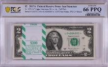 Pack 2017A $2 Federal Reserve STAR Notes San Francisco Fr.1941-L* PCGS Gem UNC 66PPQ