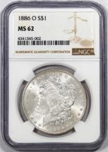 1886-O $1 Morgan Silver Dollar Coin NGC MS62