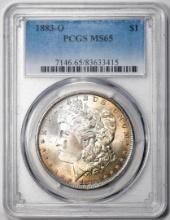 1883-O $1 Morgan Silver Dollar Coin PCGS MS65 Great Toning