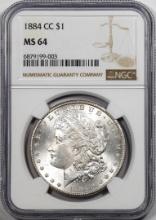 1884-CC $1 Morgan Silver Dollar Coin NGC MS64 Reverse Toning