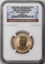 2015-P $1 Reverse Proof Dwight Eisenhower Presidential Dollar Coin NGC PF69 ER