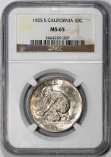 1925-S California Commemorative Half Dollar Coin NGC MS65