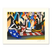 Mark Kostabi "America" Limited Edition Serigraph On Paper