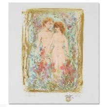 Edna Hibel (1917-2014) "The First Couple" Limited Edition Lithograph on Paper