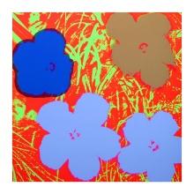 Andy Warhol "Flowers 1169" Print Serigraph On Paper