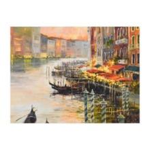 Marilyn Simandle "Canal at Dusk" Limited Edition Giclee on Canvas
