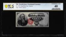 1863 Fourth Issue Fifty Cents Fractional Currency Note Fr.1376 PCGS Extremely Fine 40