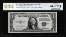 1935F $1 Silver Certificate STAR Note Fr.1615* PCGS Gem Uncirculated 66PPQ