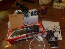 Group of R/C Items-Drone With V.R. Goggles, Small Drone and R/C Helicoptors