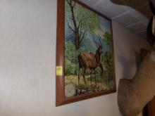 Kudu Framed Painting on Ceramic Tile (Office Upstairs)
