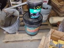 5-Gallon Pail Driveway Sealer (Never Opened) And Small Pail Of Pot Hole Pat