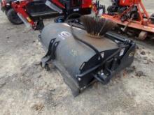 ''Quick Attach'' Hydraulic 64'' Sweeper with Dumping Bucket for Skid Steer