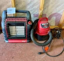 Propane Mr Heater and 1 Gal Wet Dry Shop Vac