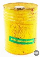 Vintage 8lb. Powder Can from Hercules Powder Company - Yellow - Empty