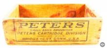 Vintage Peters Cartridge Company .38 Special Cartridge Wooden Storage Box