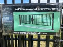 20FT FARM METAL DRIVEWAY GATE
