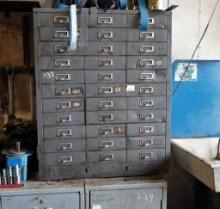 Metal Cabinet Loaded with Parts