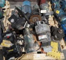 Electric Motors, Gearboxes, and 12V Hydraulic Pack