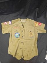 Vintage boy scouts, Short sleeve shirt with patches