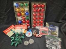Boxed GLASS ORNAMENTS, Ornamotions, And more
