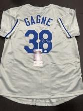 Eric Gagne Los Angeles Dodgers Autographed & Inscribed Custom Baseball Jersey JSA w coa