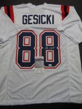 Mike Gesicki New England Patriots Autographed Custom Football Jersey JSA W coa