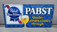 Original Pabst Blue Ribbon Tin Sign