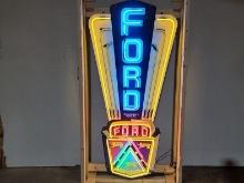 Custom Ford Jubilee Tin Animated Neon Sign