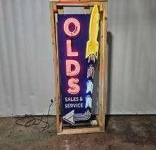 Custom Oldsmobile Tin Animated Neon Sign