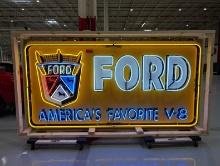 Custom Ford Tin Animated Neon Sign