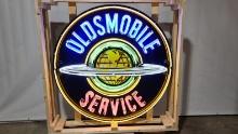 Original Oldsmobile Porcelain Neon Sign