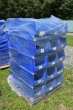 Pallet of 30 Blue Plastic Hardware bins